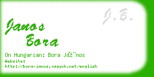 janos bora business card